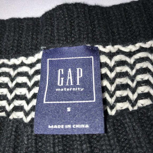 GAP Maternity Chunky Knit Long Sweater Dress. Striped Chevron Stripe Women's S - Picture 2 of 8
